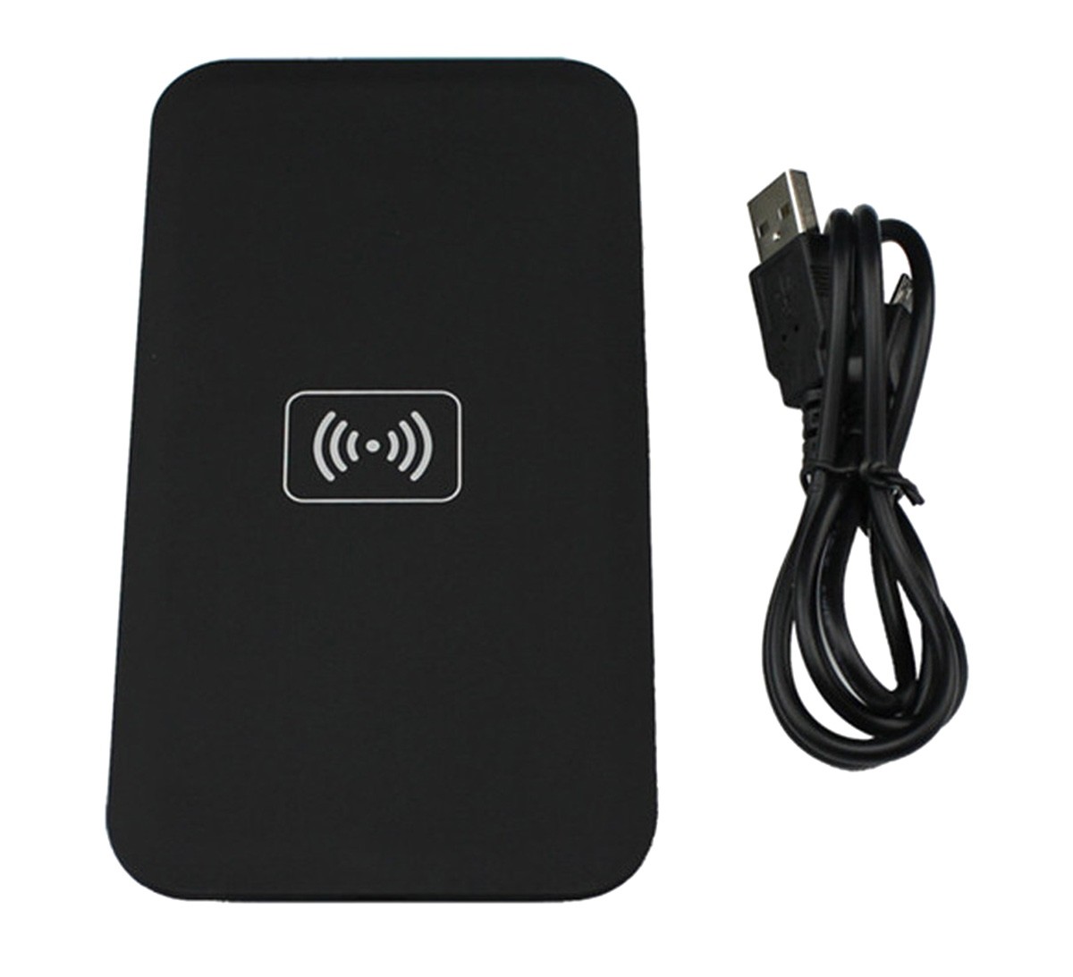 Incarcator telefon wireless, fast charge, indicator led, 5W, 1A, 5V, 85g, 15,5 x 8,5cm, negru - imagine 7